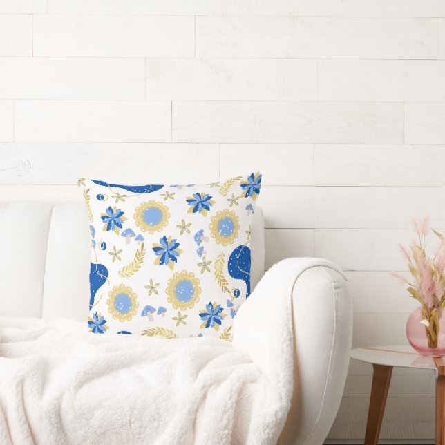 Retro Blue Dekorativ kudde (Soffa)