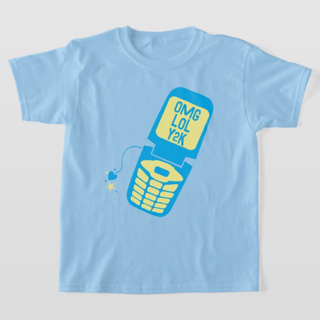Retro Blue Flip Mobil T-Shirt (Laydown)