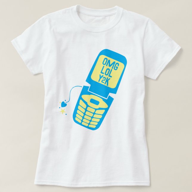 Retro Blue Flip Mobil T-Shirt (Design framsida)
