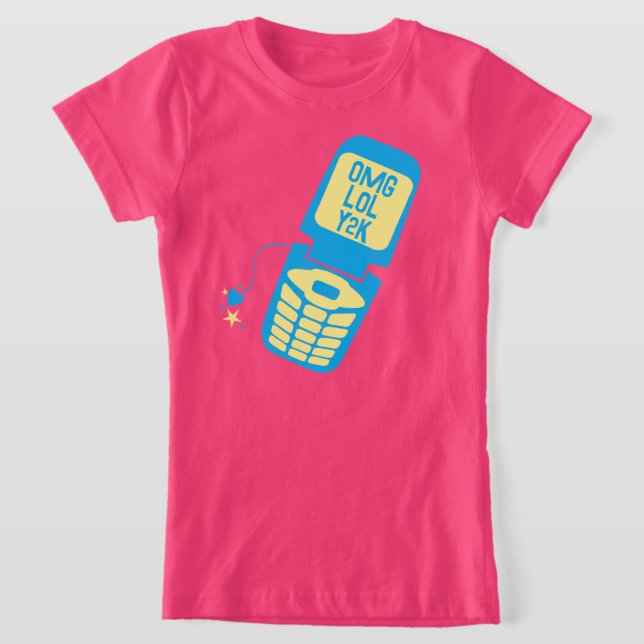 Retro Blue Flip Mobil T-Shirt (Laydown)