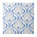 Retro Blue Grått Abstrakt Mönster dekorativ panel Kakelplatta<br><div class="desc">En modern dekorativ keramisk platta i blått grått och vit, vintagens abstrakt formar mönster för dina DIY-projekt i hemmet, till exempel dekorativa plattor, ryggsplash i köket, duschvägg och duschmössor, kameromger och ramade plattor.</div>