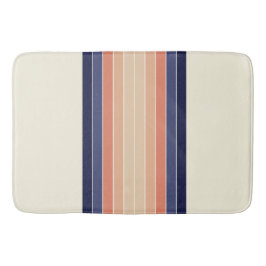 Retro Blue och Perfekt ’Surfboard’ Stripe Badrumsmatta