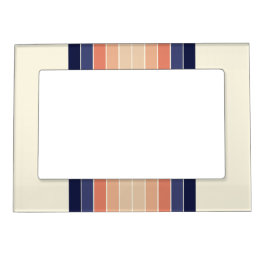 Retro Blue och Perfekt ’Surfboard’ Stripe Magnetisk Fotoram
