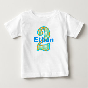 Retro Blue, Orange och Grönt Andra födelsetalen T Shirt