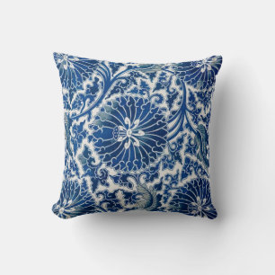 Retro Blue Poppy Ming Dynasty-China Kudde
