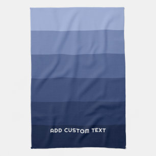 Retro Blue Rand med enkel Sans Serif Namn Kökshandduk