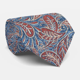 Retro Blue Red Paisley Mönster Slips