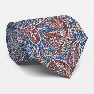 Retro Blue Red Paisley Mönster Slips