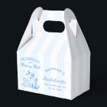Retro Blue Seashells & Bröllop Klockor Bachelorett Presentaskar<br><div class="desc">Retro Blue Seashells & Bröllop Klockor Bachelorette</div>