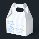 Retro Blue Seashells & Bröllop Klockor Bachelorett Presentaskar<br><div class="desc">Retro Blue Seashells & Bröllop Klockor Bachelorette</div>