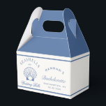 Retro Blue Seashells & Bröllop Klockor Bachelorett Presentaskar<br><div class="desc">Retro Blue Seashells & Bröllop Klockor Bachelorette</div>