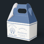 Retro Blue Seashells & Bröllop Klockor Bachelorett Presentaskar<br><div class="desc">Retro Blue Seashells & Bröllop Klockor Bachelorette</div>