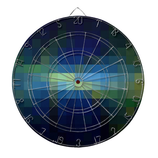Retro Blue Squart rand Darttavla (Framsidan)