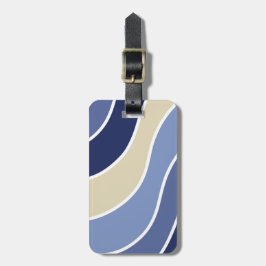 Retro Blue Vågar Anpassningsbar Bagagebricka