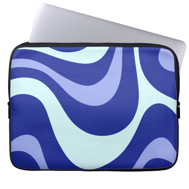 Retro Blue Vågar Tablet Protection Sleeve (Framsidan)