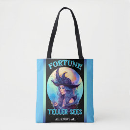 Retro Blue Witch Halloween Tygkasse