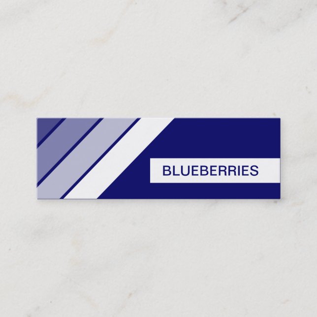 retro BLUEBERRIES Mini Visitkort (Framsida)