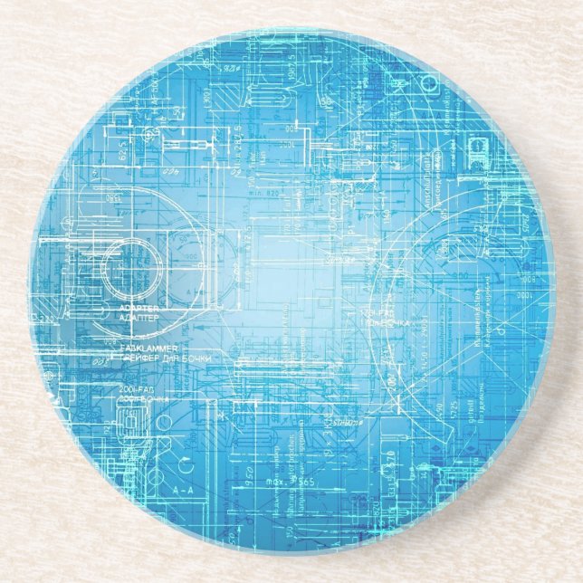 Retro Blueprint Underlägg - Art Meets-funktion (Framsidan)
