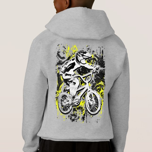 Retro Bmx Bike Tävling - Bmx Tävla Hoodie T Shirt (Baksida)