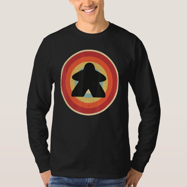 Retro Boardgaming Meeple Boardgame  Board Game Pla T Shirt (Framsida)