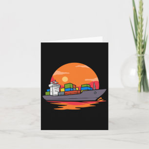 Retro Boating Sailor Seafarer Seaman Container Shi Kort