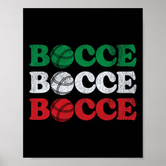 Retro Bocce Ball Gräsmatta Bowling Game Enthusiast Poster