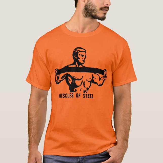 Retro BodyBuilder Reklamdesign Tröja (Framsida)