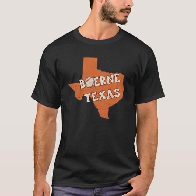 Retro Boerne Texas Little League Baseball T Shirt (Framsida)