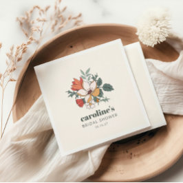 Retro Bohemian Blommigt Nouveau Möhippa Anpassning Pappersservett