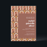 Retro Bohemian Terracotta Blommigt Bat mitzvah Inbjudningar<br><div class="desc">Retro Bohemian Terracotta Blommigt Unik Bat mitzvah inbjudan</div>