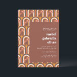 Retro Bohemian Terracotta Blommigt Bat mitzvah Inbjudningar<br><div class="desc">Retro Bohemian Terracotta Blommigt Unik Bat mitzvah inbjudan</div>