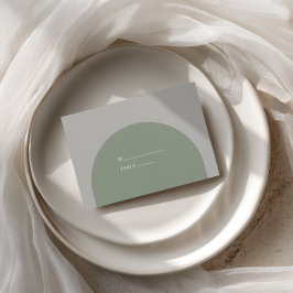 Retro Bohemsk Ljust Grönrustik Bågbåge Bröllop Placeringskort