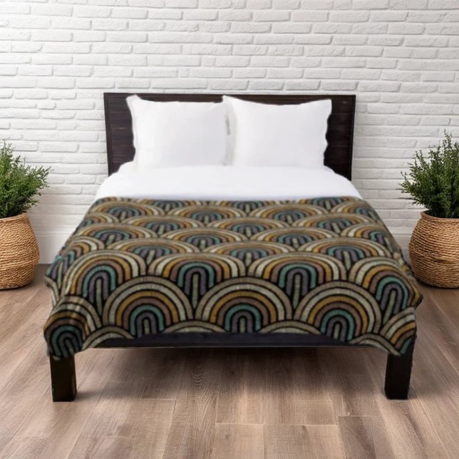 Retro Boho Arch Mönster Fleecefilt (Skapare uppladdad)