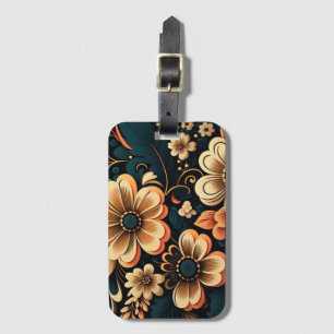 Retro boho-blomma bagagebricka
