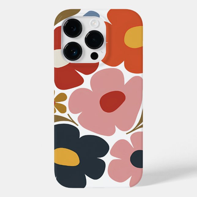 Retro Boho blommar färglös modern i mitten av århu (Baksida)