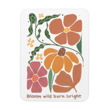 Retro Boho Blommig Inspirationscitat