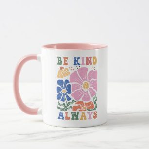Retro Boho Blommig Motivationscitat -Var Alltid Sn Mugg