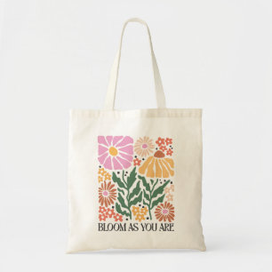 Retro Boho-Blommigt Citera-bloom som du är Tygkasse