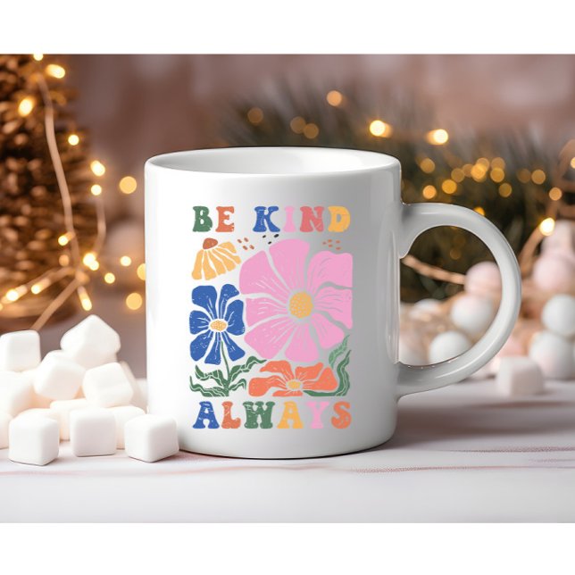 Retro Boho Blommigt Motivation Offert -be alltid o Kaffemugg (Skapare uppladdad)