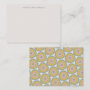 Retro Boho Blommigt Pastel Anpassningsbar Gift-höl Anteckningskort
