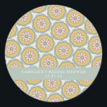 Retro Boho Blommigt Pastel Anpassningsbar Möhippa Runt Klistermärke<br><div class="desc">Retro Boho Mandala Blommigt Pastel Anpassningsbar Möhippa Classic Round Sticker</div>