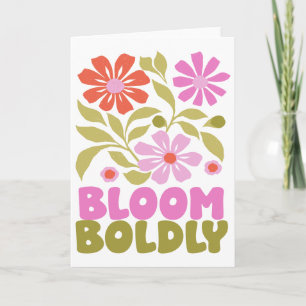 Retro Boho-Blommigtens inspirationsoffert tom insi Kort
