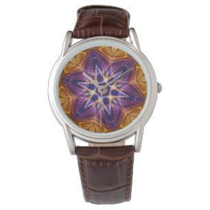 Retro Boho Bohemian Hippie Trippy Rosette Mandala Armbandsur