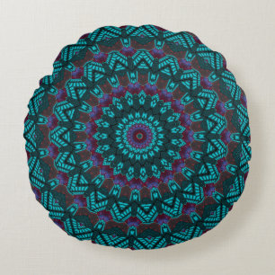 Retro Boho Chic Bohemian Southwest Mandala Rund Kudde