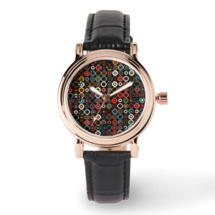 Retro Boho Chic Multifärgad Circle Watch Armbandsur
