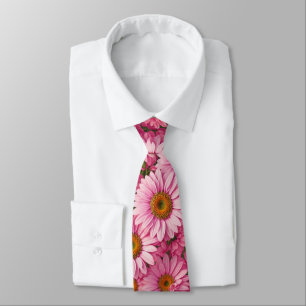 Retro boho chic rosa blommigt blommor mönster slips
