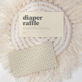 Retro Boho Daisy Baby Shower Diaper Raffle Game Tilläggskort