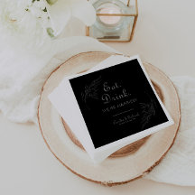 Retro Boho Eat Drink Vi är gift Bröllop