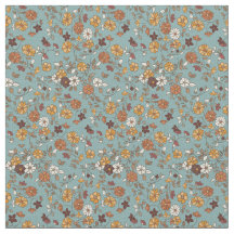 Retro Boho Flowers Mediterranean Mönster