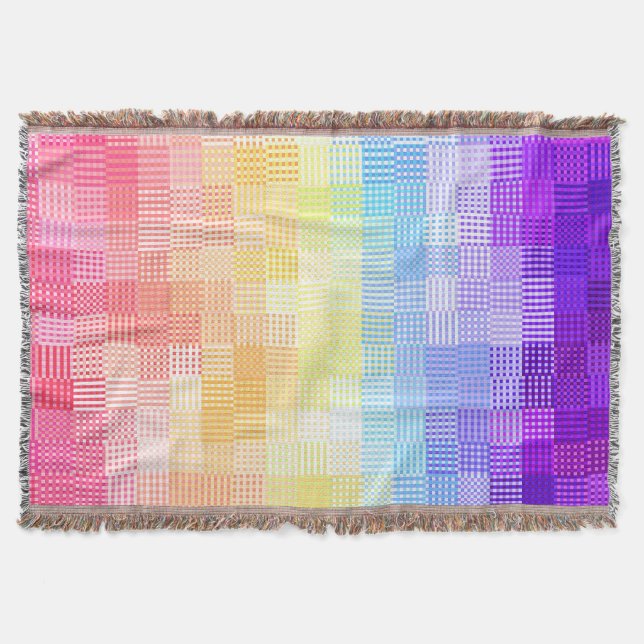 Retro Boho Funky Excentrisk Xenogender Karo Stolt Filt (Framsidan)